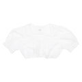 WALDSCHUTZ Womens Cropped Blouse White Puff Sleeve M