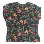 Womens Printed Blouse Black Floral 2XL