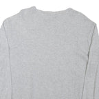 POLO RALPH LAUREN Mens Grey Plain Jumper Crew Neck Basic Knit L Cotton Blend