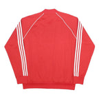 ADIDAS Mens Red & White Track Jacket XL Polyester Blend Zip Sportswear