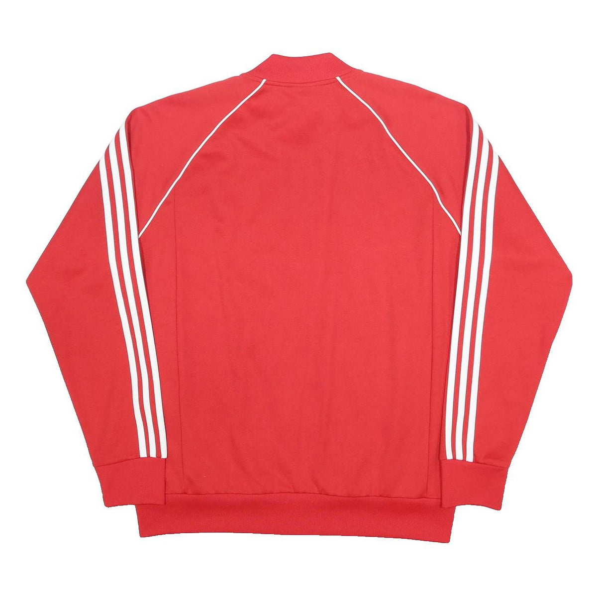 ADIDAS Mens Red & White Track Jacket XL Polyester Blend Zip Sportswear