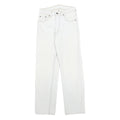 LEVI'S Womens White Regular Jeans Cotton Zip W25 L28 Classic Straight Pocket