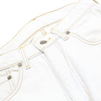 LEVI'S Womens White Regular Jeans Cotton Zip W25 L28 Classic Straight Pocket