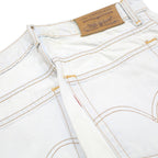 LEVI'S Womens White Regular Jeans Cotton Zip W25 L28 Classic Straight Pocket