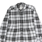AMERICAN EAGLE Womens Black & White Plaid Cotton Shirt S Casual Check Button-Up