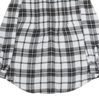 AMERICAN EAGLE Womens Black & White Plaid Cotton Shirt S Casual Check Button-Up