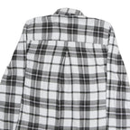 AMERICAN EAGLE Womens Black & White Plaid Cotton Shirt S Casual Check Button-Up