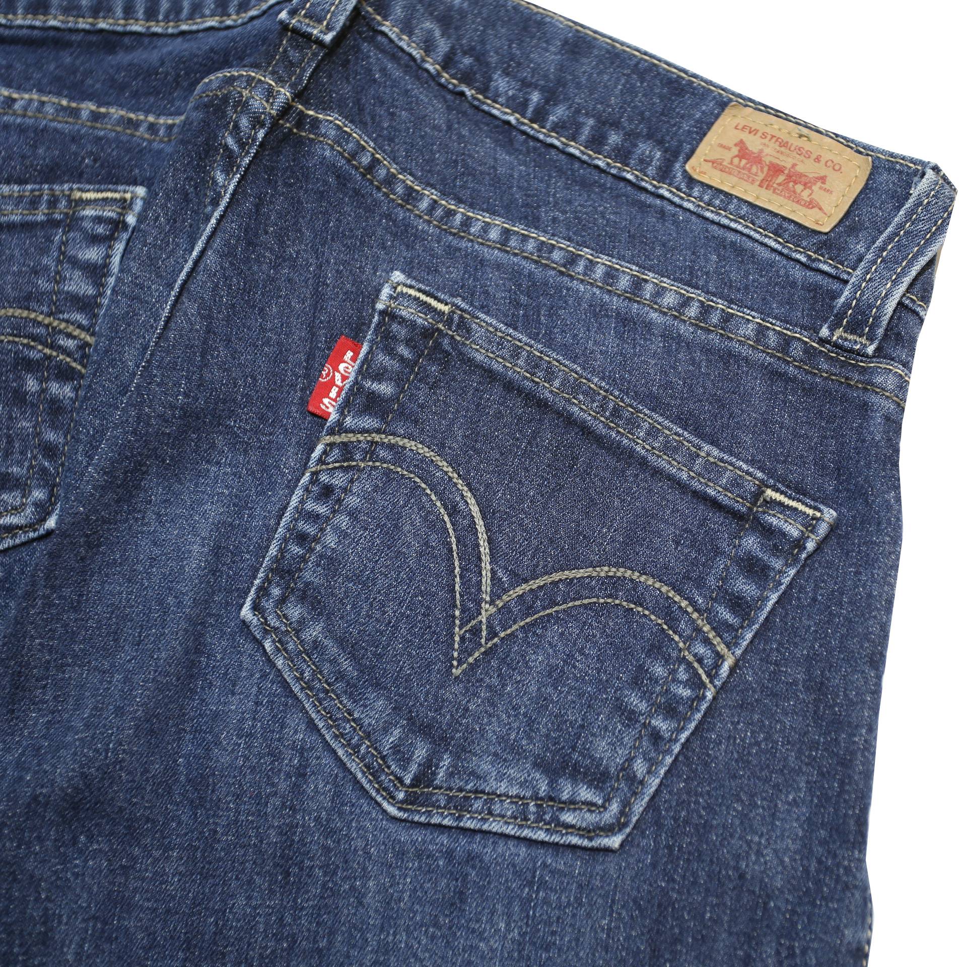 LEVI'S 504 Tilted Womens Jeans Blue Regular Straight Denim Medium W29 L29