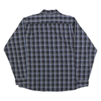 WRANGLER Mens Blue & White Plaid Shirt XL Cotton Blend Comfortable Casual Fit