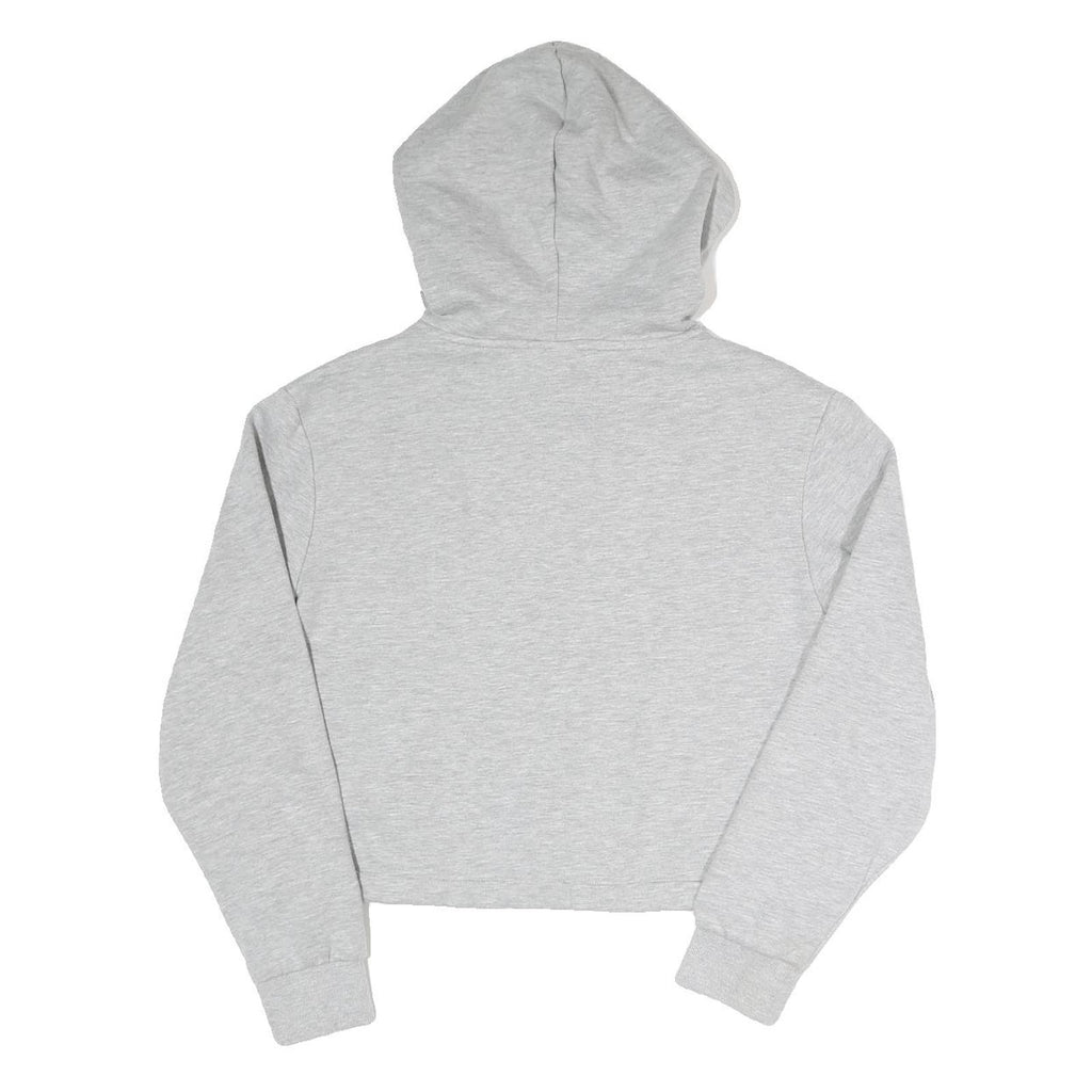 FILA Womens Grey Hoodie UK 12 Cotton Blend Pullover Casual Sportswear