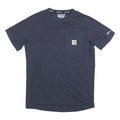 CARHARTT Mens Navy Blue Workwear T-Shirt S Short Sleeve Crew Neck Pocket