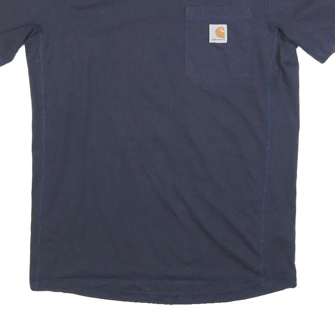 CARHARTT Mens Navy Blue Workwear T-Shirt S Short Sleeve Crew Neck Pocket