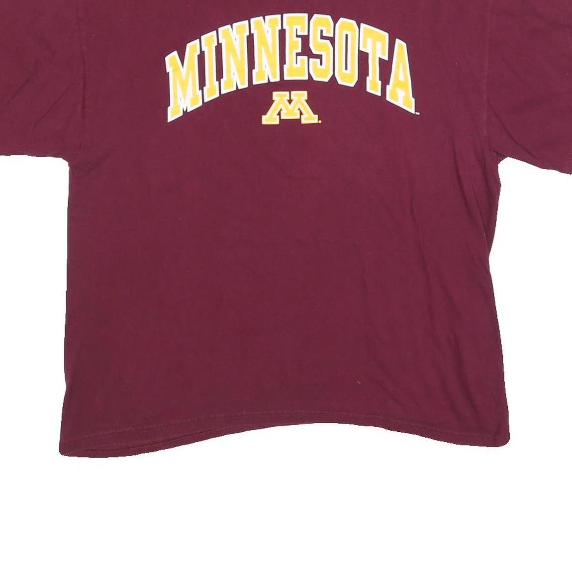 RUSSELL ATHLETIC Womens Maroon Minnesota Graphic T-Shirt M Short Sleeve Crew