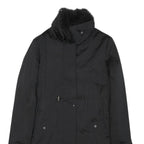 ZARA Womens Black Slim Jacket XS Polyester Blend Plain Zip Collar Stylish