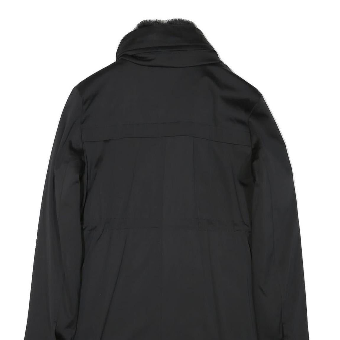 ZARA Womens Black Slim Jacket XS Polyester Blend Plain Zip Collar Stylish