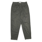 DRESSBARN Womens Cotton Classic Green Trousers W32 L28 Casual Comfortable Zip