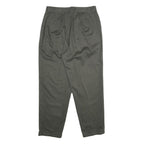 DRESSBARN Womens Cotton Classic Green Trousers W32 L28 Casual Comfortable Zip