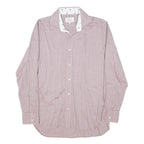 TED BAKER Mens Pink & White Cotton Blend Shirt M Casual Smart Long Sleeve