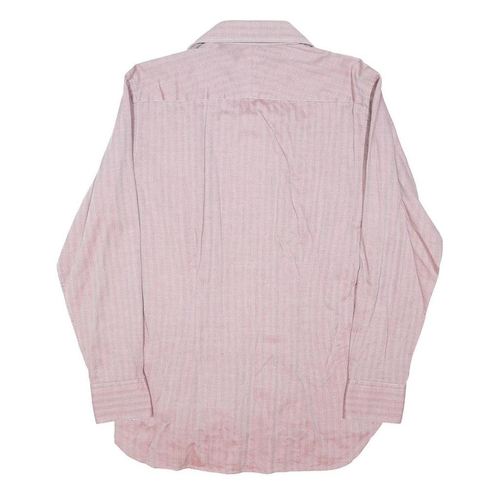 TED BAKER Mens Pink & White Cotton Blend Shirt M Casual Smart Long Sleeve