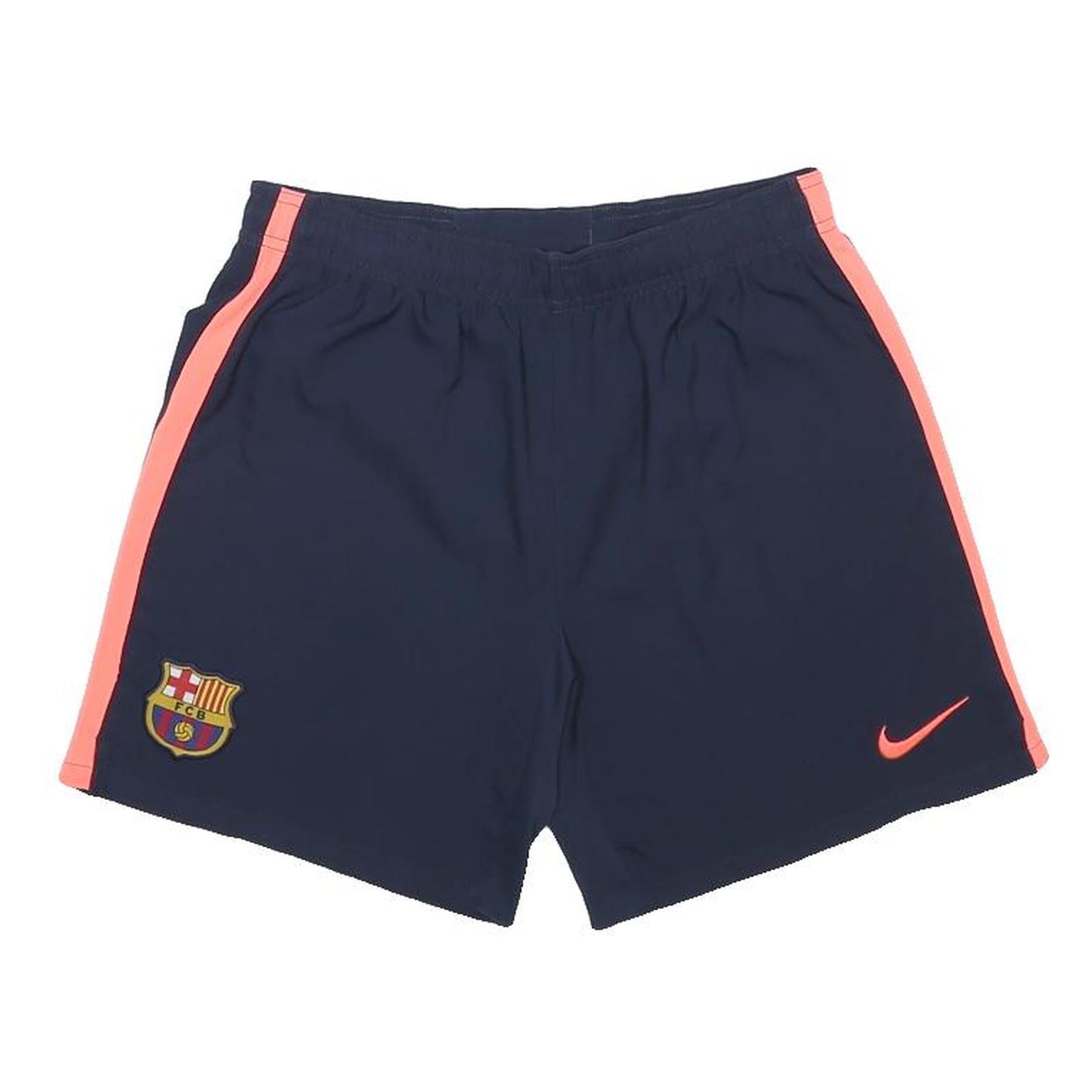 NIKE Boys Shorts Navy & Coral FC Barcelona Polyester L W26 Sports