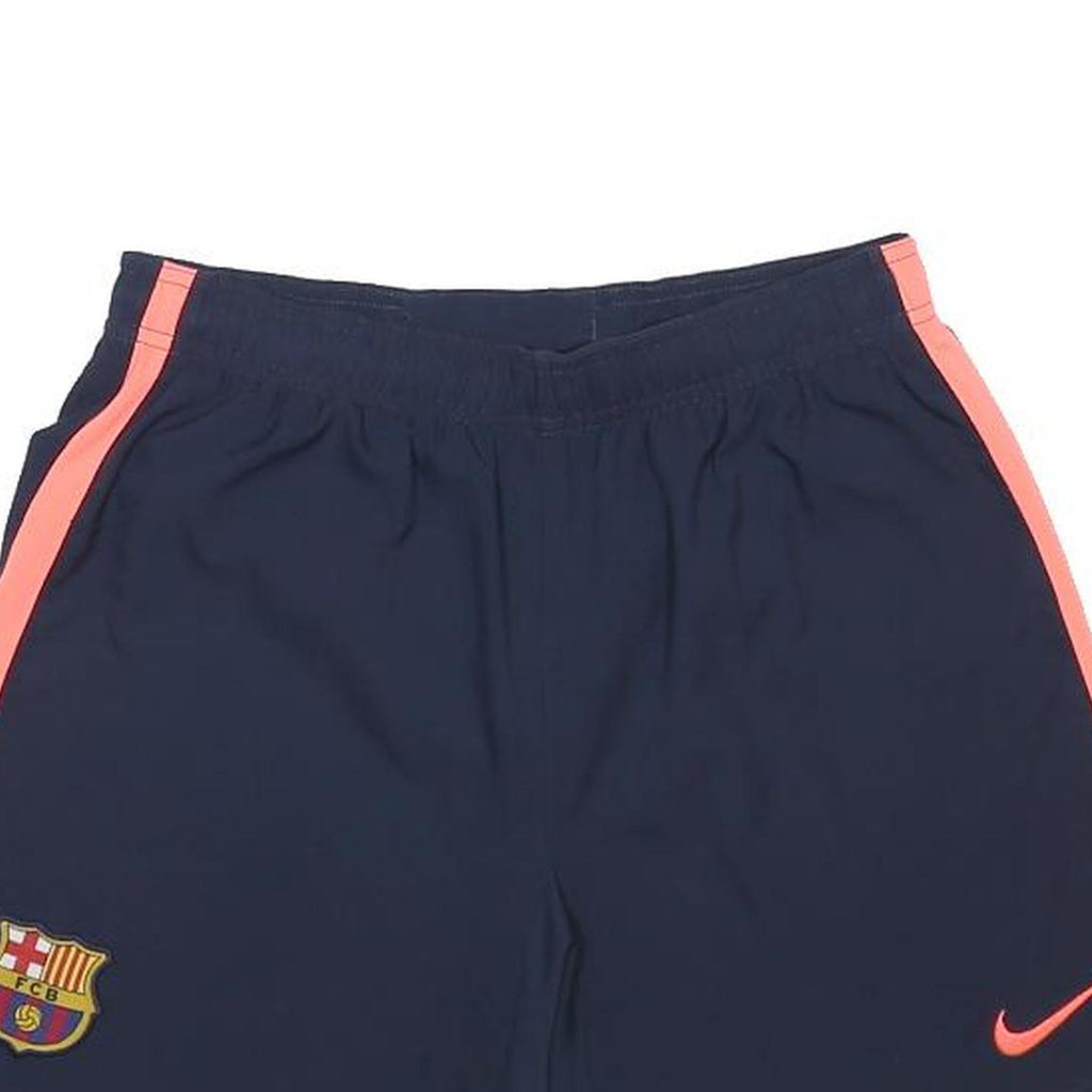 NIKE Boys Shorts Navy & Coral FC Barcelona Polyester L W26 Sports