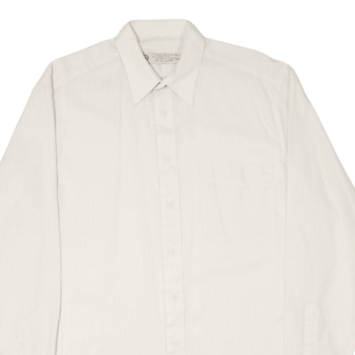 C&A Mens Shirt Cream Striped Long Sleeve S