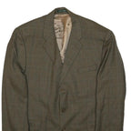 LAUREN RALPH LAUREN Mens Brown & Green Checked Wool Blazer Jacket XL Woven