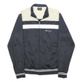 CHAMPION Mens Black & Cream Zip Jacket M Polyester Track Jacket Sportswear