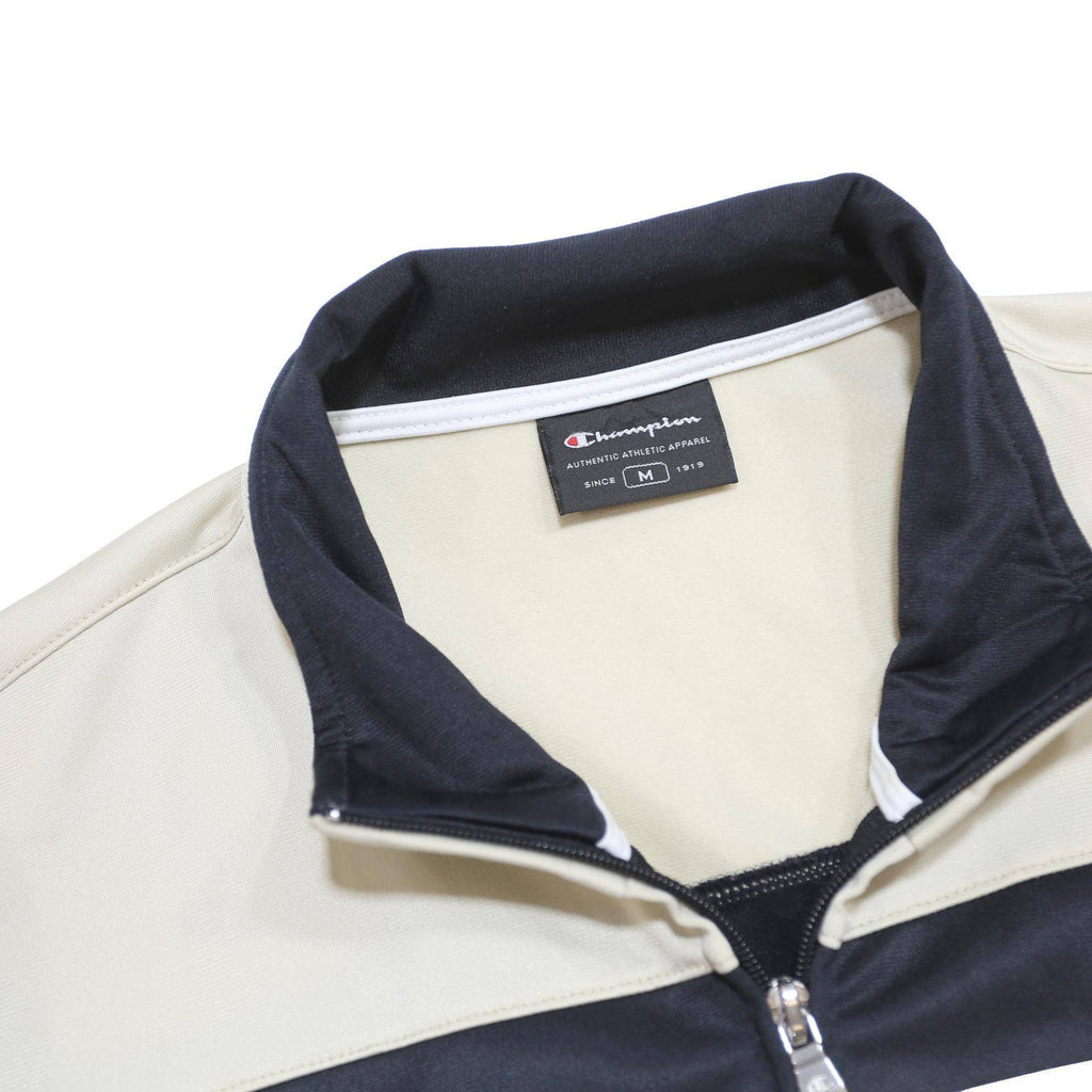 CHAMPION Mens Black & Cream Zip Jacket M Polyester Track Jacket Sportswear