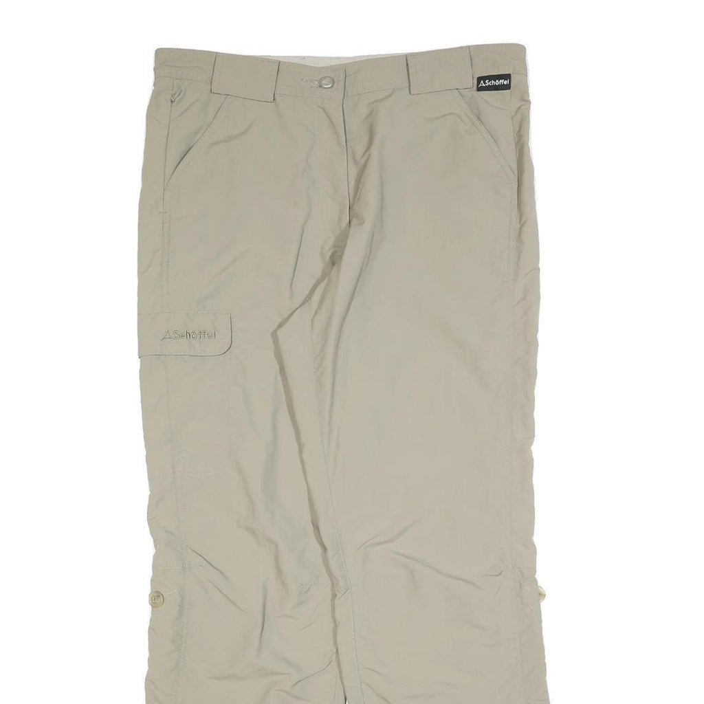 SCHOFFEL Womens Beige Regular Fit Zip Trousers W34 L32 Lightweight Outdoor