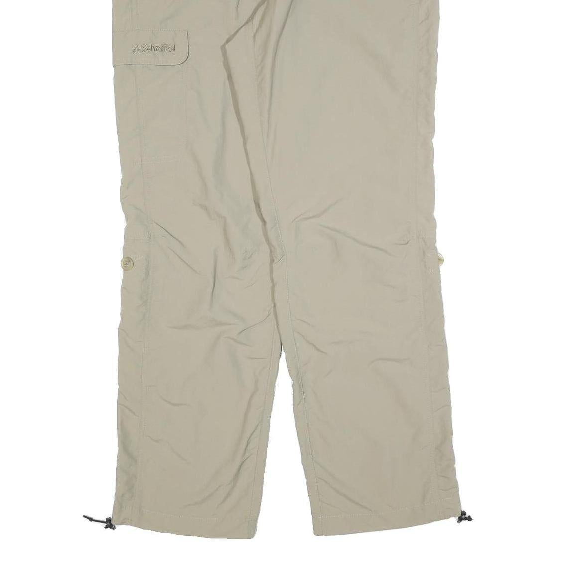 SCHOFFEL Womens Beige Regular Fit Zip Trousers W34 L32 Lightweight Outdoor