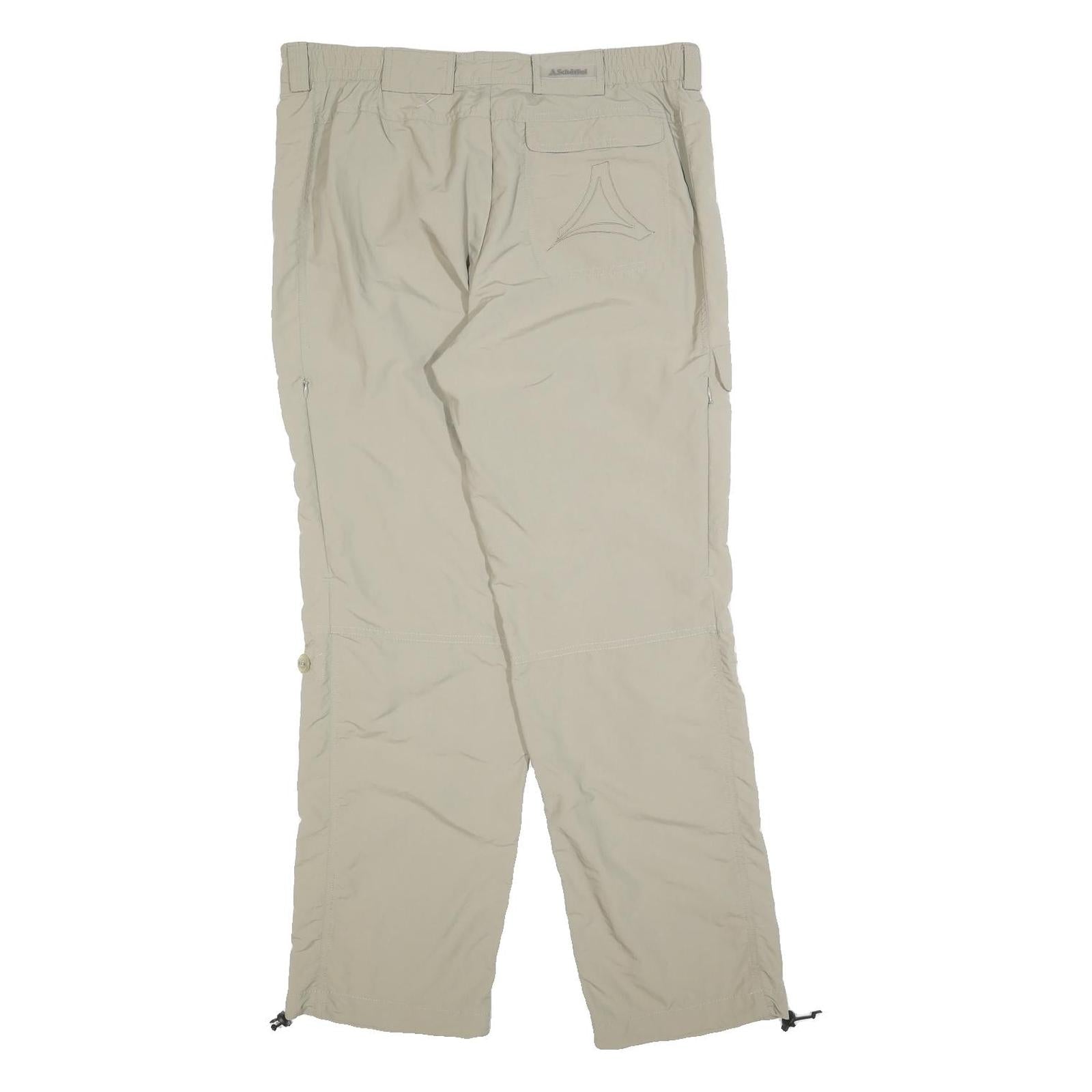 SCHOFFEL Womens Beige Regular Fit Zip Trousers W34 L32 Lightweight Outdoor