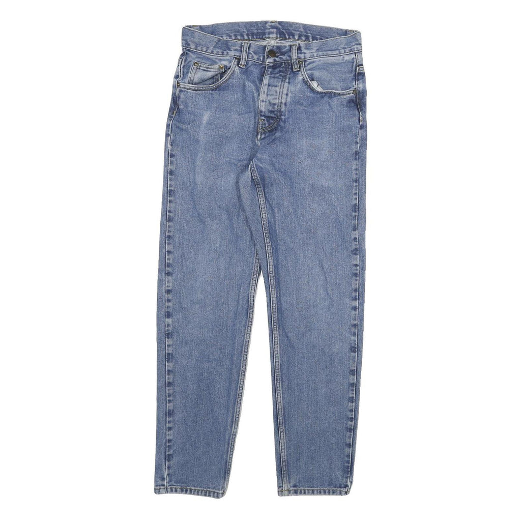 CARHARTT Womens Slim Blue Denim Jeans W28 L28 Cotton Blend Zip Casual Workwear