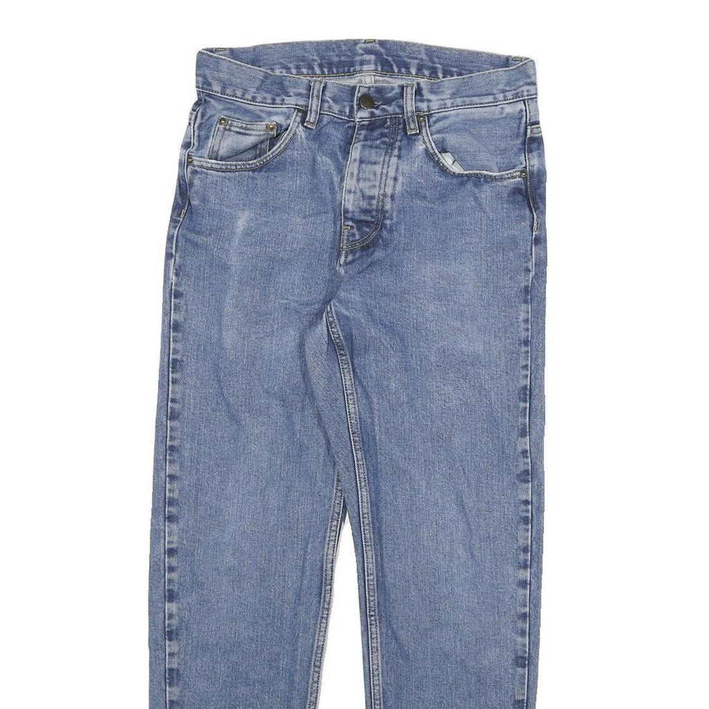 CARHARTT Womens Slim Blue Denim Jeans W28 L28 Cotton Blend Zip Casual Workwear