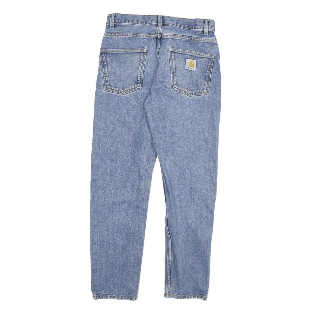 CARHARTT Womens Slim Blue Denim Jeans W28 L28 Cotton Blend Zip Casual Workwear