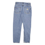 CARHARTT Womens Slim Blue Denim Jeans W28 L28 Cotton Blend Zip Casual Workwear