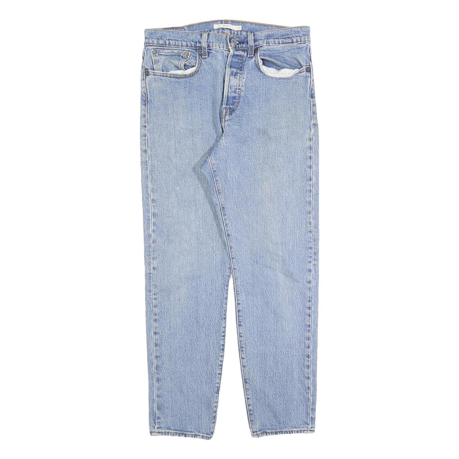 LEVI'S Womens Jeans Blue Regular Straight Denim Light W30 L27 Classic Button Fly