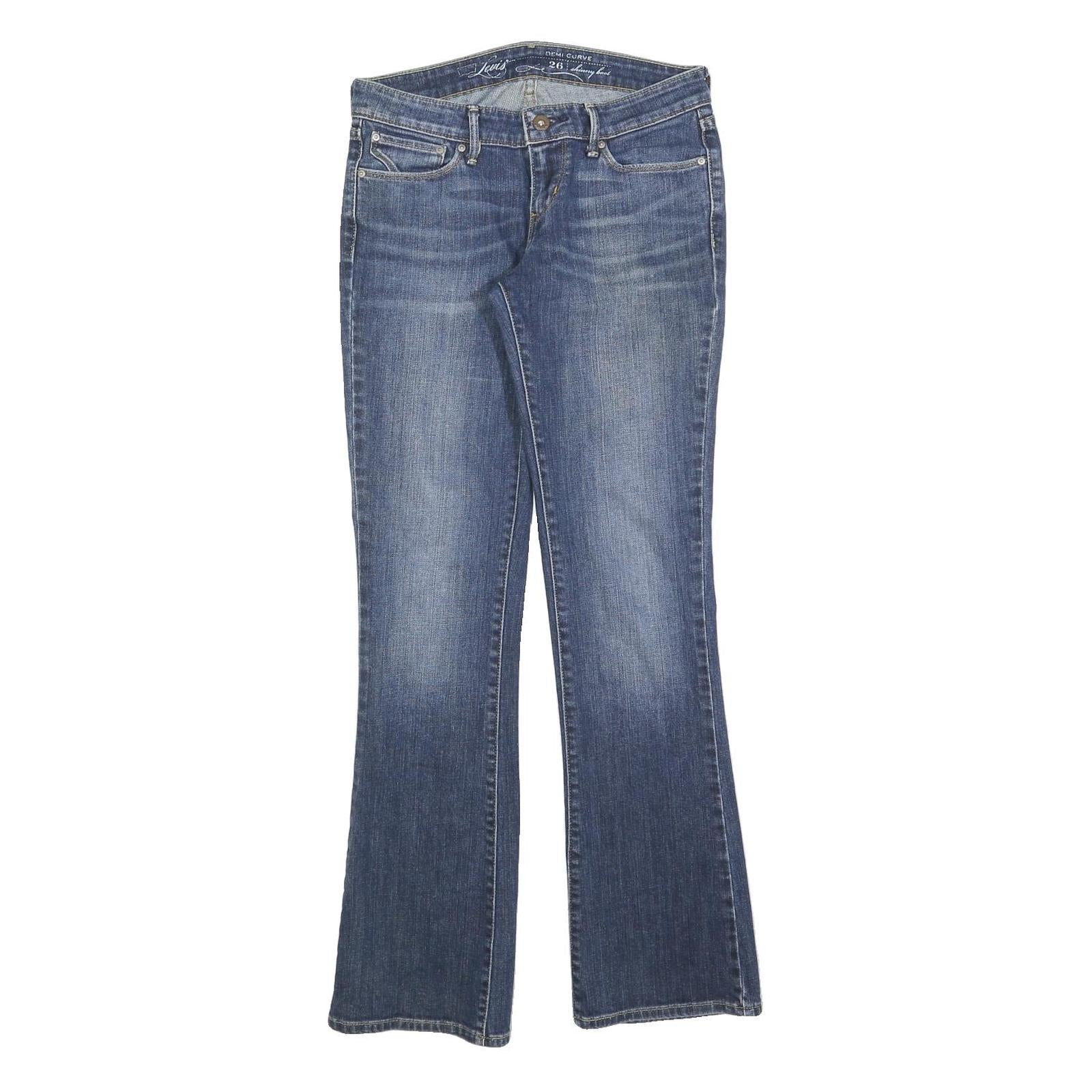 LEVI'S Womens Jeans Blue Slim Flared Denim Medium W26 L32 Classic Cotton Blend