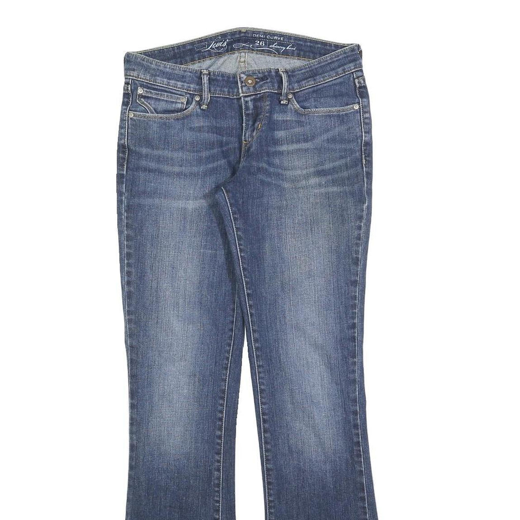 LEVI'S Womens Jeans Blue Slim Flared Denim Medium W26 L32 Classic Cotton Blend