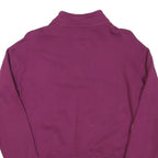 CHAMPION Womens Purple 1/4 Zip S Sweatshirt Logo Sleeve Zip Pullover