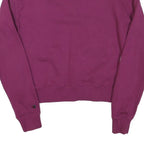 CHAMPION Womens Purple 1/4 Zip S Sweatshirt Logo Sleeve Zip Pullover