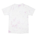 POETIC JUSTICE Mens White & Pink Graphic T-Shirt S Short Sleeve Crew Neck