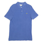 LACOSTE Mens Blue Polo Shirt M Cotton Blend Short Sleeve Classic Fit