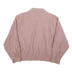 Mens Pink Button Jacket L Polyester Blend Plain Casual Lightweight