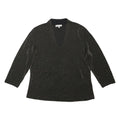 HOBBS LONDON Womens Black Glitter V-Neck Long Sleeve Top XL Evening Sparkle