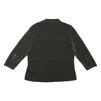 HOBBS LONDON Womens Black Glitter V-Neck Long Sleeve Top XL Evening Sparkle