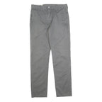 LEVI'S Mens Slim Grey Cotton Blend Slim Straight Trousers W30 L30 Casual Wear