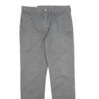 LEVI'S Mens Slim Grey Cotton Blend Slim Straight Trousers W30 L30 Casual Wear