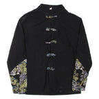 Womens Printed Top Black High Neck Long Sleeve L