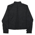 NIKE Womens Black Jacket L Polyester Zip Up Plain Lightweight Casual